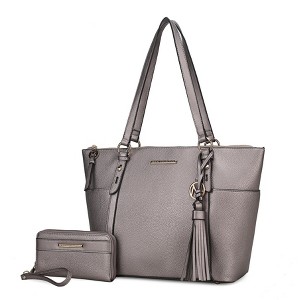 MKF Collection Gloria Vegan Leather Women’s Tote Bag with Wallet Set by Mia K - 1 of 4