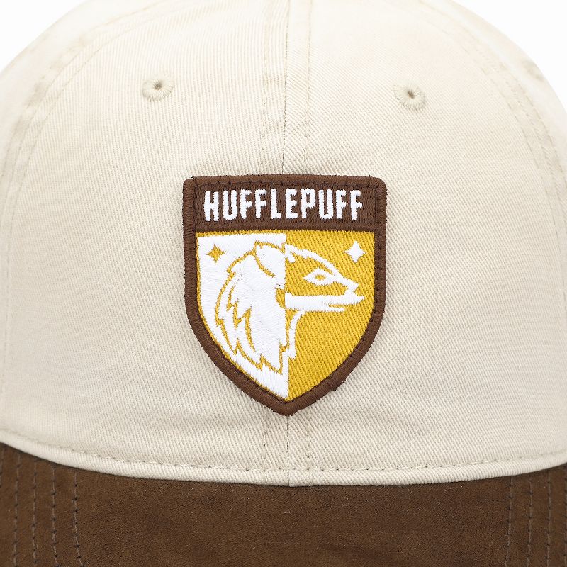 Harry Potter Hufflepuff Crest Men's White Dad Hat, 3 of 6