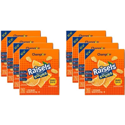 Raisels Raisins Golden Raisin Sours Orange Burst - Case of 8 - 4.9 oz