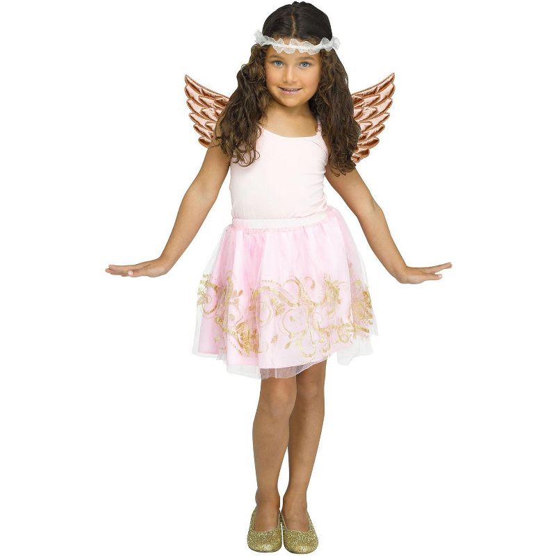 Fun World Angel Wing Set Child Costume Kit (Rose Gold), 2 of 3