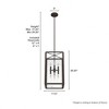 Hunter Fans 11.5" Onyx Bengal Ceiling Light Pendant Glass Dimmable 8 Bulb - 4 of 4