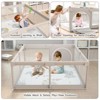Fodoss Baby Playpen with Mat, 47x47in Extra-Large Baby Play Yard for Toddlers, Indoor/Outdoor Safety Playpen with Non-Slip Base - 3 of 4