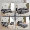 Sapphtopaz Modern Couches for Living Room with Memory Foam Upholstered Sectional Sofa with Corduroy Fabric Deep Loveseat for Living Room - 4 of 4