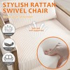 MOONMISS 360 Degree Corduroy Swivel Barrel Chair,Leisure Arm Chair for Nursery,Hotel,Bedroom,Office,Lounge - 3 of 4