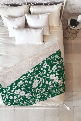 Marta Barragan Camarasa Monochrome wild garden 50" x 60" Fleece Blanket - Deny Designs
