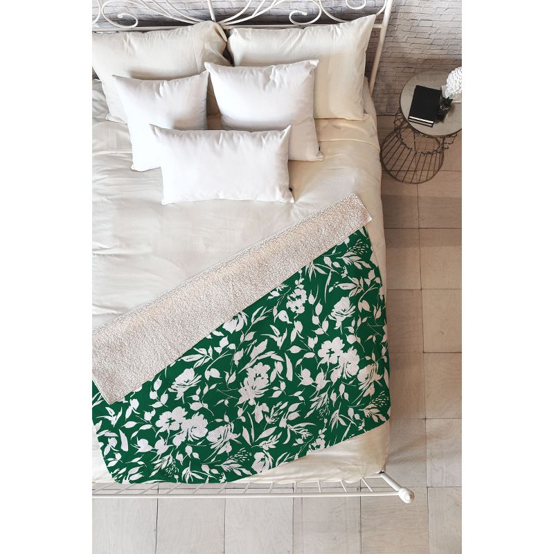 Marta Barragan Camarasa Monochrome wild garden 50" x 60" Fleece Blanket - Deny Designs, 1 of 3