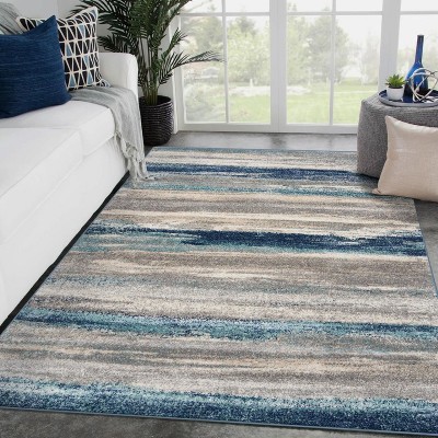 Luxe Weavers Abstract Stripe Area Rug