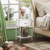 End Table with Fabric Storage Drawer, Bedside Furniture with Steel Frame, Side Table for Bedroom, Dorm, Easy Assembly - 3 of 4