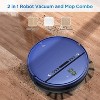Teendow Robot Vacuum with Mop, Robotic Vacuum Cleaner with APP/Remote, Self-Charge, for Hardfloor, Carpet,Pet Hair, Blue - 2 of 4