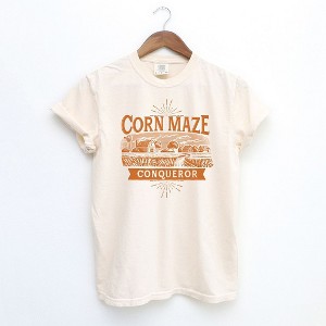 Simply Sage Market Women's Corn Maze Conqueror  Short Sleeve Garment Dyed Tee - 1 of 2