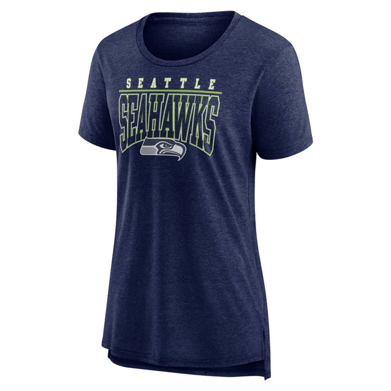 NFL Seattle Seahawks Women&#39;s Champ Caliber Heather Short Sleeve Scoop Neck Triblend T-Shirt, 2 of 4