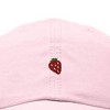Dalix Lil Strawberry Embroidered Cotton Summer Outdoor Baseball Cap Dad Hat Womens - 2 of 4