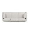 Racxily 76.5" Modular Sectional Sofa Couch Modern 3-Seater Sofa w/ 2 Pillows and Wood Legs for Living Room, Apartment, - 4 of 4