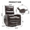 Heat Massage Manual Recliner Chair with Rocker and Swivel in Fabric for Living Room - 2 of 4