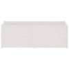 vidaXL Solid Wood Garden Planter, Outdoor Raised Bed, Weather-Resistant Flower Box, Rectangular White Planter, 78.7x19.7x27.6, Pine Wood - 4 of 4