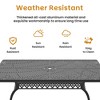 9-Piece Cast Aluminum Outdoor Dining Set: Rectangle Table, Stackable Chairs & Blue Cushions - All-Weather Patio Furniture for Your Backyard - 4 of 4
