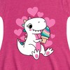 Girls' - Instant Message - Ice Cream Dinosaur Fit & Flair Cap Sleeve Graphic Dress - 2 of 4
