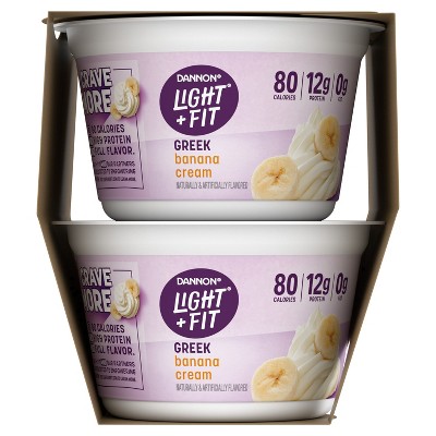 Light + Fit Nonfat Gluten-Free Banana Cream Greek Yogurt - 4ct/5.3oz Cups_5