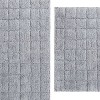Knightsbridge Stylish And Comfortable Traditional Summer Tile Design 2 PC Cotton Bath Rug Set 20"x30" & 24"x40" Sage - 4 of 4