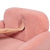KWPZQEB Teddy Fleece Single Sofa Chair, Barrel Armchair with Pillow, Comfy Fabric Upholstered Accent Chair for Bedroom, Apartment, Study - 4 of 4