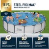 Bestway Steel Pro 15’ x 48" Round Steel Above Ground Outdoor Swimming Pool Metal Frame for Backyards, Blue - 2 of 4