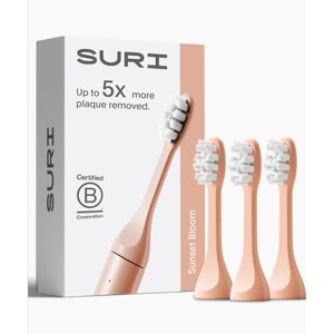 SURI 3x Sunset Bloom Brush Replacement Head in Bio Bag - 3ct - 1 of 4