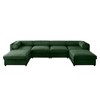 Oversized 142.5" Chenille Modular U-Shaped Sectional Sofa with Cylindrical Cushios and Storage Seat, 6-Piece Free combination Sofa - 4 of 4