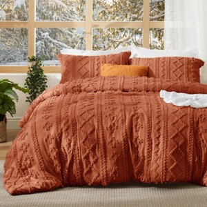 2-3 Pcs Tufted Boho Comforter Set Bed Set GentleSoft Farmhouse Shabby Chic Embroidery Bedding - 1 of 4