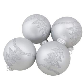 Brubaker 9-Piece Clear Filled Christmas Ornaments - 4 Inches - Acrylic