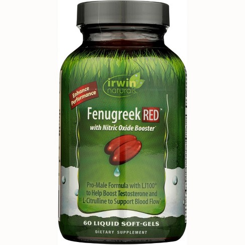 Irwin Naturals Dietary Supplements Fenugreek Red Softgel 60ct : Target