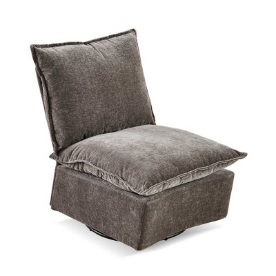 NicBex Chenille Fabric Glider Rocking Chair,Upholstered Swivel Recliner Chairs with High Backrest,Cozy Rocking Chair,Nursing Chair for Bedroom