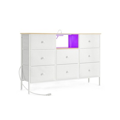 HDZNVF Fabric Dresser with Power Outlets