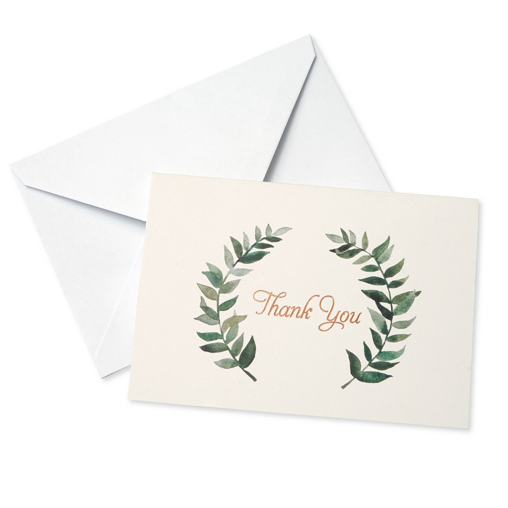 Photos - Envelope / Postcard 50ct 'Thank You' Cards with Wreath