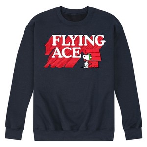 Men's - Peanuts - Snoopy First Beagle In Space Rocket 1969 Graphic Fleece Sweatshirt - 1 of 4