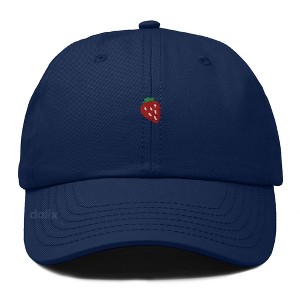 Dalix Lil Strawberry Embroidered Cotton Summer Outdoor Baseball Cap Dad Hat Womens - 1 of 4