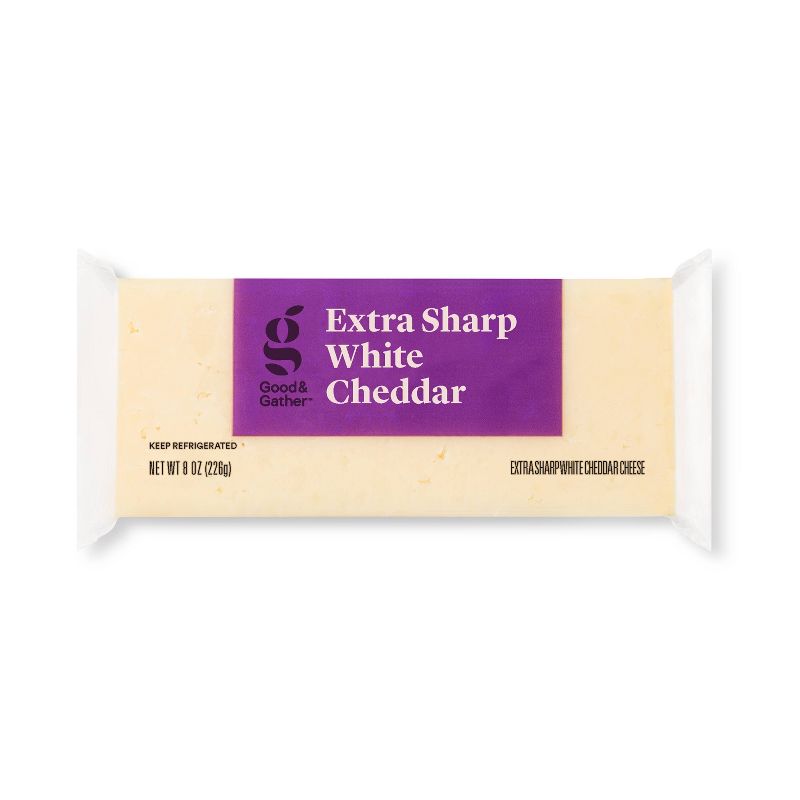 Extra Sharp White Cheddar Cheese - 8oz - Good & Gather&#8482;, 1 of 5