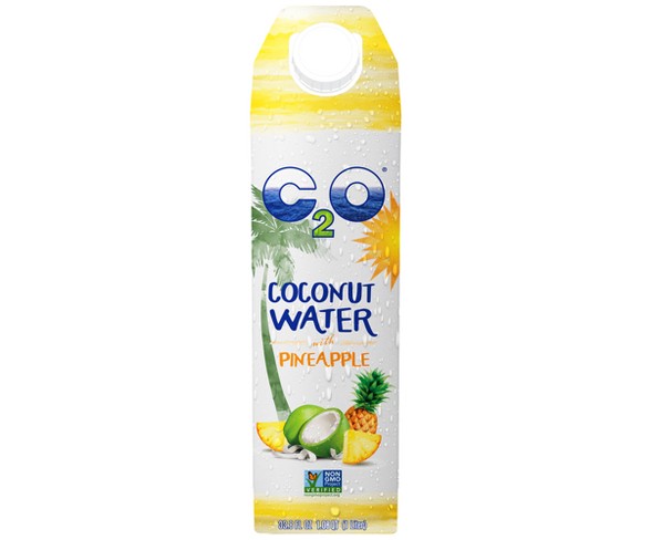 C2O Pineapple Coconut Water - 33.8 fl oz Carton