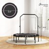 Angel Sar Exercise Trampoline with Adjustable T-Bar, Foldable Rebounder with 36 Bungee Cords, Heavy-Duty Steel Frame for Indoor Outdoor Fitness - 4 of 4