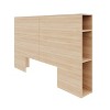 Nexera Queen Marconi Headboard Natural Blonde Oak: Engineered Wood with Built-In Storage Shelves - 2 of 4
