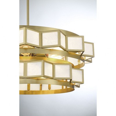 Gideon Warm Brass 6-Light Drum Chandelier