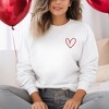 Simply Sage Market Women's Graphic Sweatshirt Embroidered Hand Drawn Heart LC - 2 of 4