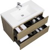 NicBex Floating Bathroom Vanity with Sink,Bathroom Sink Vanity with Basin and 2 Drawers,24/30/36/42 inch Bathroom Sink Cabinet,Oak/White - image 4 of 4