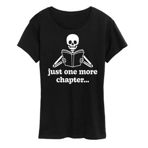 Women's - Instant Message - One More Chapter Skeleton Short Sleeve Graphic T-Shirt - 1 of 4