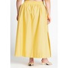 ELOQUII Women's Plus Size Poplin Maxi Skirt With Side Slits - 3 of 4