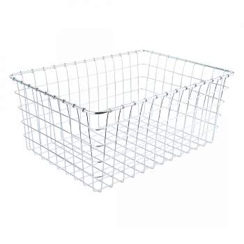 Wald Products No Hardware Basket Silver Steel 21x15x9`