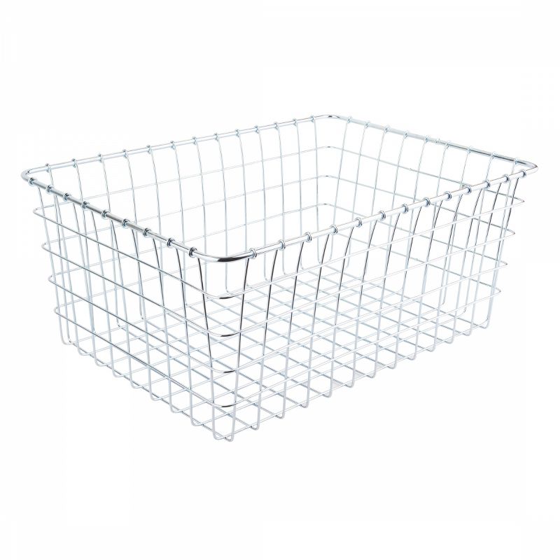 Wald Products No Hardware Basket Silver Steel 21x15x9`, 1 of 2
