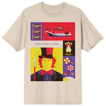 WB 100: Poster Series Willy Wonka Crew Neck Short Sleeve Women's Natural T-shirt