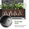 Lirago Metal Planter Box privacy screen Garden Bed with Trellis and Wheels - Black- 6 ft. H x 3 ft. W - 4 of 4
