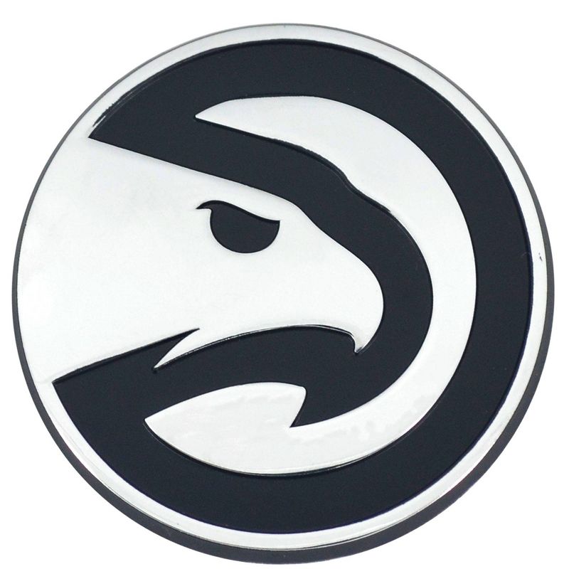 NBA Atlanta Hawks 3D Chrome Metal Emblem, 1 of 4