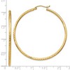 Black Bow Jewelry 2mm, 14k Yellow Gold Diamond-cut Hoops, 50mm (1 7/8 Inch) - 4 of 4